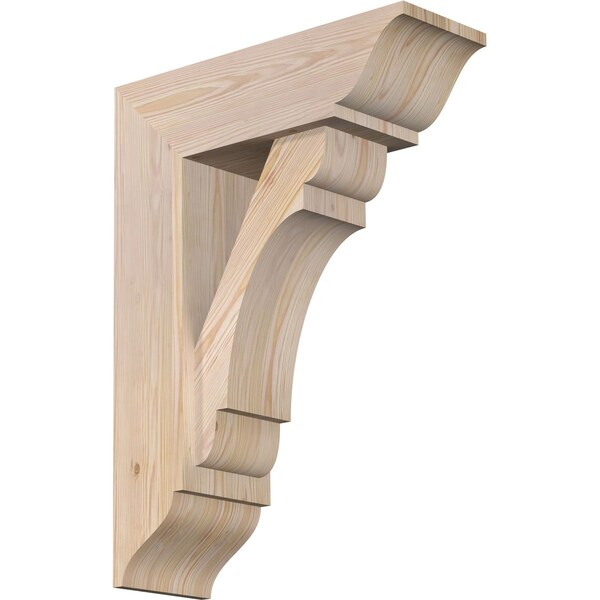 Ekena Millwork Olympic Traditional Smooth Bracket w/ Offset Brace, Douglas Fir, 7 1/2"W x 22"D x 30"H BKT0806X22X30OLY01SDF - main
